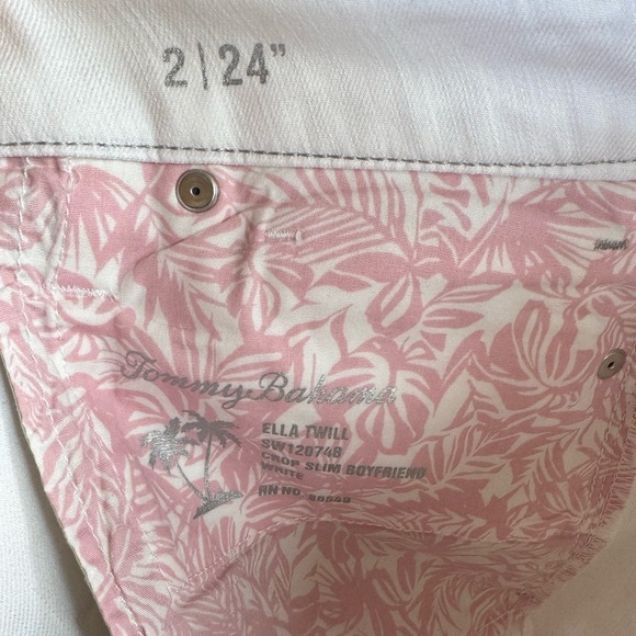 Tommy Bahama Ella Twill Floret Crop Slim Boyfriend Jeans - Picture 3 of 7